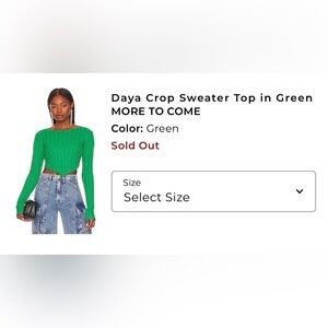 More to come daya crop sweater top